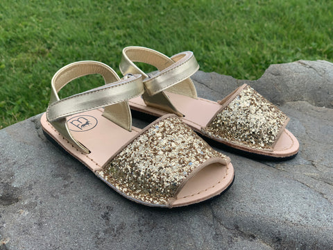 Sparkle Sandals in Gold