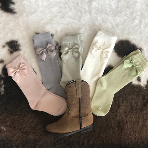 Boot Socks with Bow